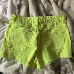 Size 26 Zara Neon Denim Shorts
